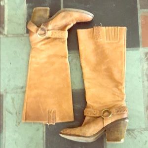 Leather heeled boots